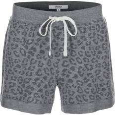 Leopard - Women Shorts MeMoi Women's Leopard Print Heathered Terry Lounge Shorts