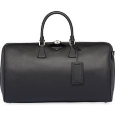 Prada Men Bags Prada Men's Saffiano Leather Travel Bag Black