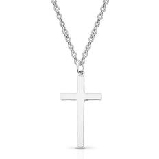 John Greed Signature Silver Plain Cross Necklace