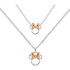 Pink Jewellery Sets Disney Minnie Mouse Two Tone Plated Mother & Daughter Necklace Set