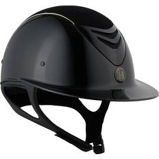 Onek Ridehjelme Onek Avancé Glossy Chamude chrome pipe = Sort