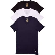 Polo Clothing Polo Ralph Lauren Classic Fit Cotton Wicking V-Neck T-Shirt 3-Pack Black