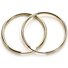 Jewellerybox 9ct gold plain 10mm 20mm hoop sleeper hoops sleepers earrings