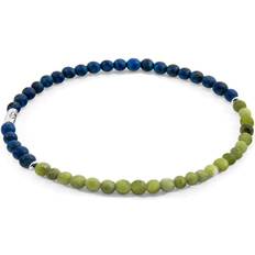 Alexander Silver and Stone SKINNY Bracelet Green 19cm
