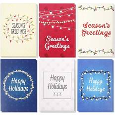 Christmas Cards & Invitations 36 Pack Holiday Greeting Cards Assortment with Envelopes in 6 Christmas Designs 4 x 6 In