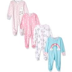 Gerber Baby Girl Sleep n Play Footed Pajamas 4-Pack