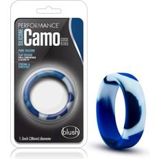 Blush Novelties Sex Toys Blush Novelties Performance Silicone Camo Cock Ring Blue Camouflage