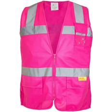 Gray Work Vests RK Safety PK0430 ANSI/ISEA Class Certified Female Safety Vest Pink, Large