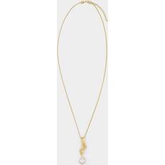 Missoma Collier Knot Pearl Drop vergoldet gold