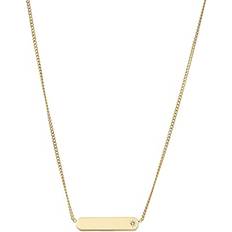 Fossil Jewelry Fossil Women's Engravable Necklace, Color: Gold Model: JF04019710