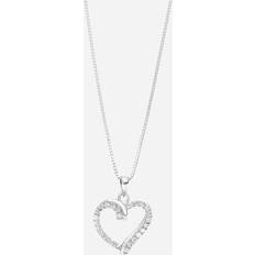 Silverhalsband hjärtberlock