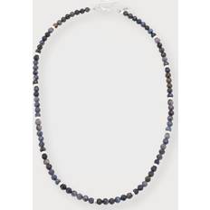 Blue - Men Necklaces Men's Sapphire Beaded Necklace Sapphire Sapphire