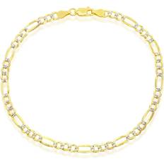 Anklets Simona 14K Gold Plated Figaro Chain Anklet GOLD One