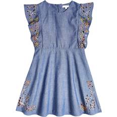 Chloé Teen Girls Chambray Floral Dress - Blue