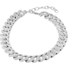 CZ Edgy Cuban Adjustable Choker Necklace
