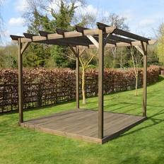 Garden & Outdoor Environment Garden Pergola and Decking Kit Wood Rustic