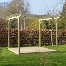 Garden & Outdoor Environment Garden Pergola and Decking Kit Wood Green