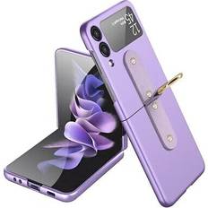 MTP Products Coque Samsung Galaxy Z Flip3 5G avec Anneau Métallique Violete