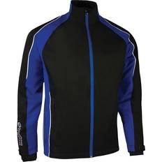 Sunderland Mens Raglan Panelled Waterproof Golf Jacket - Black/Electric Blue/White