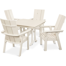 Patio Dining Sets Polywood Modern Curveback Adirondack Patio Dining Set