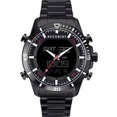 Accurist Watches Accurist analogue and digital with black bracelet 7346