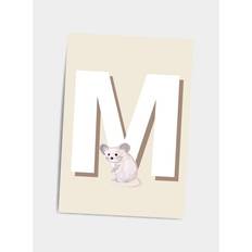Dialægt Brugskunst Dialægt Bogstavet "M", A5 Dialægt Citatplakat