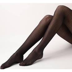 Oroblu Tøj Oroblu Waves Tights Black pattern-2