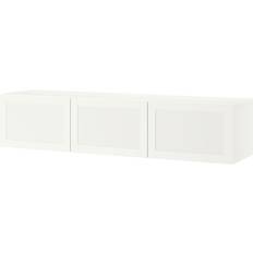 Ikea besta IKEA Besta White/Hanviken White TV-bänk 180x38cm