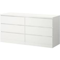 Furniture Ikea Malm White Chest of Drawer 160x78cm