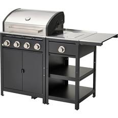 Bord gasgrill IKEA GRILLSKÄR Gasgrill sidobrännare/bord, stål/utomhus, 126/150x61