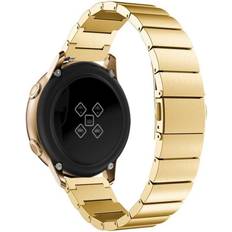 Samsung Stål Klockarmband Samsung 20 mm Galaxy Watch Active Klockarmband i Rostfritt Stål Guld