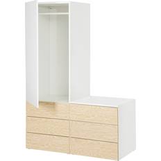 IKEA PLATSA with 1 Door and 6 Drawer White Garderob 120x181.1cm