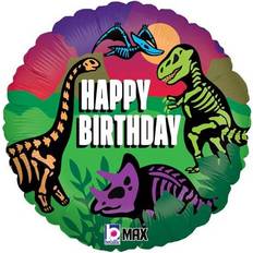Oaktree Happy Birthday Dinosaur Bones Balloon