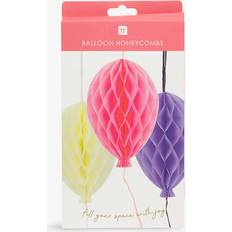 Talking Tables Paper Honeycomb Party Decorations, Pack of 3