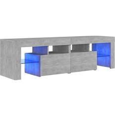 vidaXL Cabinet with Led Lights Concrete Grey Mueble de TV 140x40cm