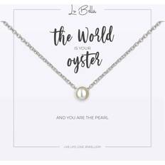 Gris Colliers Lu Bella The World Is Your Oyster Sentiments Necklace