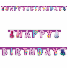Dreamworks 1 Stk Happy Birthday banner Trolls