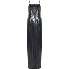 Sølv Nattøj ROTATE Birger Christensen Sequin Maxi Slit Dress - Black