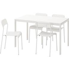 Kunststoff Tischgruppen Ikea MELLTORP/ADDE White Tischgruppe 125x75cm 5Stk.