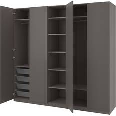 Utdragbara lådor Klädförvaring IKEA Pax Forsand Dark Grey Garderob 250x236.4cm