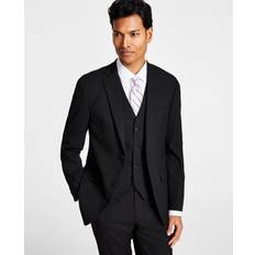 Jackets Alfani Men Slim Fit Stretch Solid Suit Jacket Black