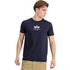 Alpha Industries Herren T-Shirt Basic ML Rep Blue