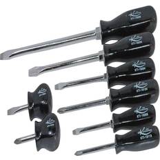 Pan Head Screwdrivers SET & SLOTTED 8PC BLACK