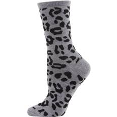 Leopard - Women Socks MeMoi Women's Soft Leopard Animal Print Cashmere Blend Crew Socks