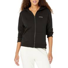 Calvin Klein Elastane/Lycra/Spandex Sweaters Calvin Klein Women's Modern Cotton Lounge Full Zip Hoodie, Black