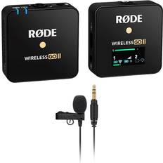 Rode wireless go RØDE Rode Wireless GO II Single Compact Digital Wireless Microphone System/Recorder Bundle with Omnidirectional Lavalier Microphone for Wireless GO Systems