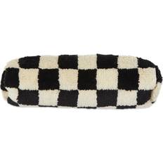 HKliving Check Woolen Bolster Black