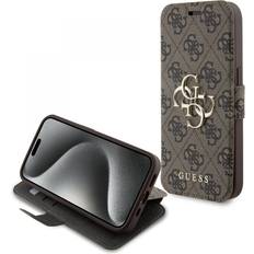 Guess iPhone 15 Pro Max Etui 4G Logo Brun