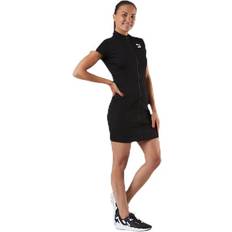 Kleider Puma Classics Ribbed Tight Ss Dress Black, Female, Tøj, nederdele og kjoler, Sort