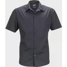 modern fit kortærmet skjorte, Sort